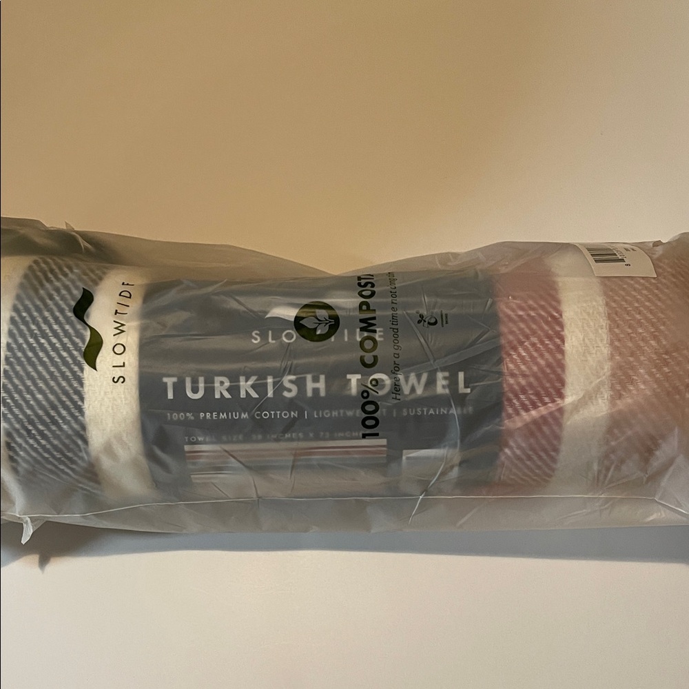Slowtide Turkish Towel - Pink and White